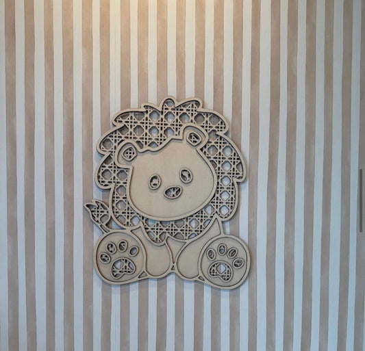 Holz-Wanddeko | Löwe