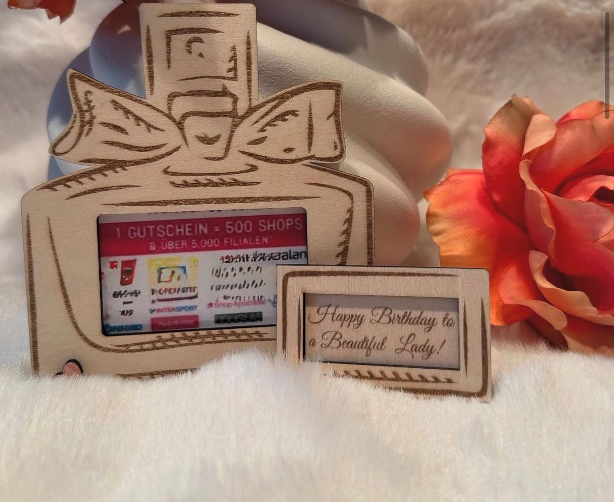 Holz-Geschenkverpackung für Gutscheine